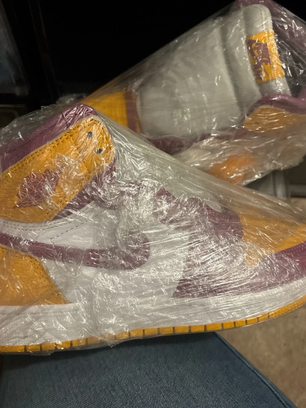 Jordan Sneakers Yellow White Purple